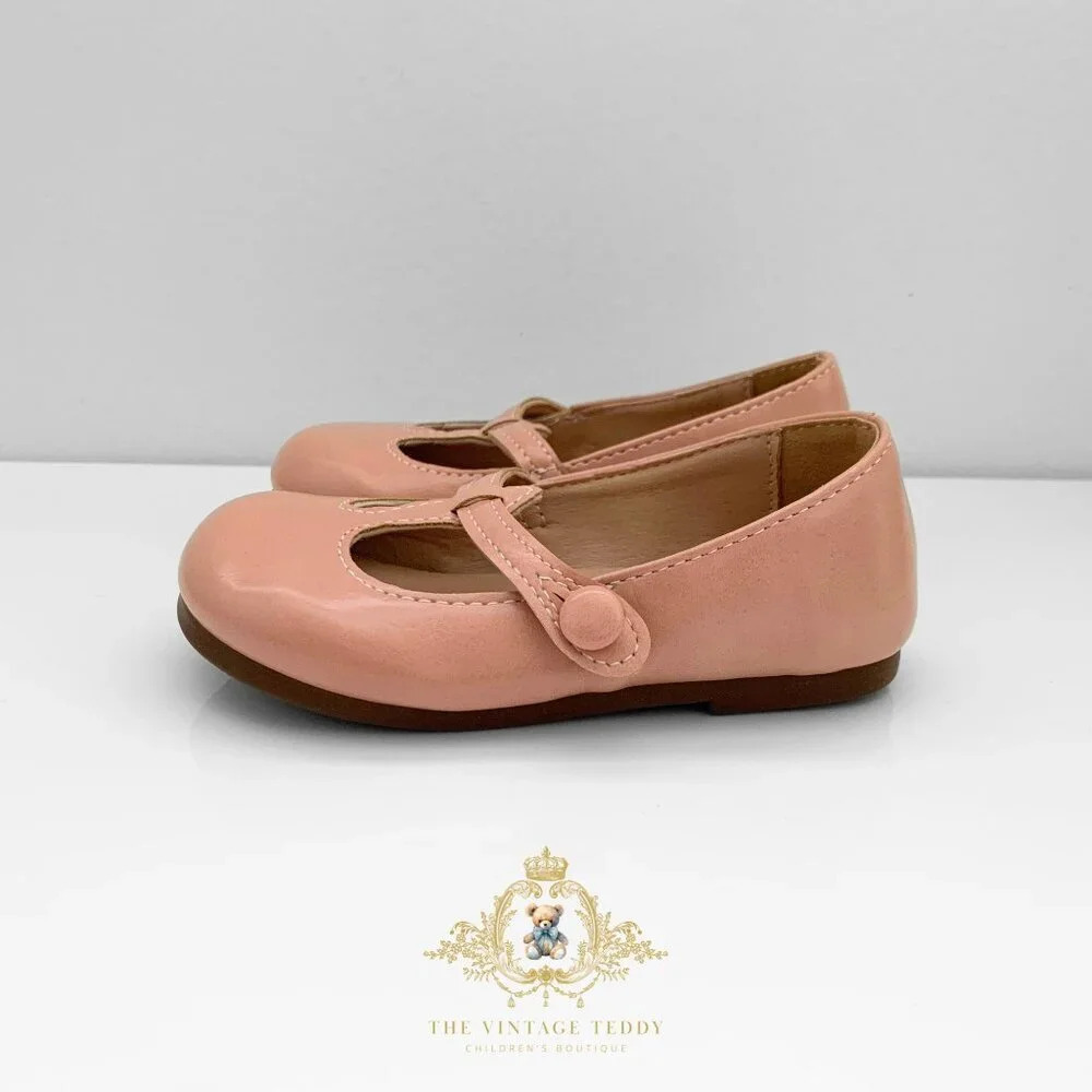 NWT Pretty Girls Mary Jane Flats Vintage Style Children's Shoes Blush Pink 2.5 - Picture 3 of 8